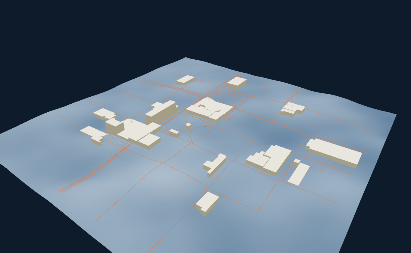 Vista real de Guadalajara en el nuevo laboratorio: relieve, calles y edificios en una maqueta Three.js